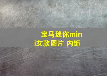 宝马迷你mini女款图片 内饰